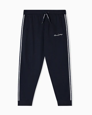 Armani Exchange - Logo Signature Joggers, Man, Navy Blue, Size: