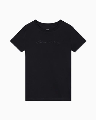 Armani Exchange - Regular fit jersey t-shirt, Woman, Black, Size:
