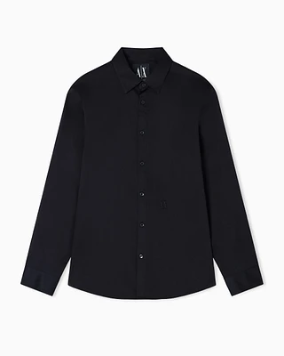 Armani Exchange - Regular fit cotton shirt, Man, Black, Size: