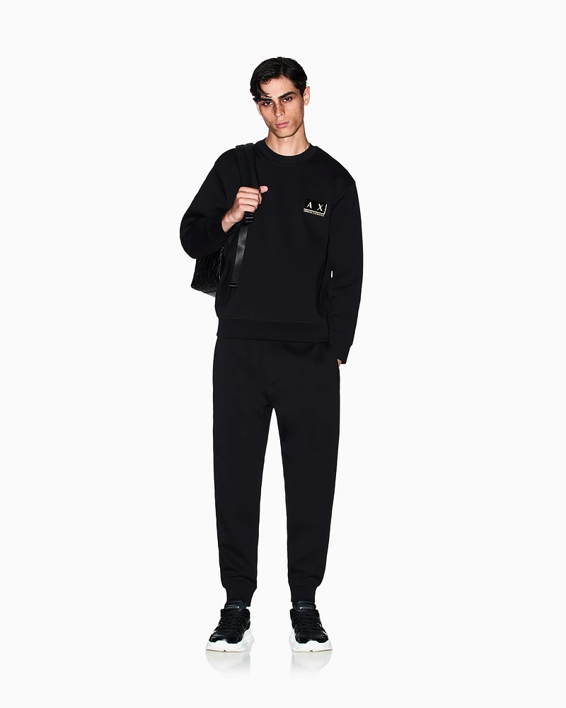 Armani Exchange - Sweatshirts without Hood, Man, Black, Size: