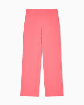 Emporio Armani - Cady crêpe palazzo trousers, Woman, Red, Size: