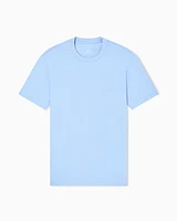 Armani Exchange - Regular fit T-shirt with logo, Man, Light Blue, Size: