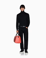 Armani Exchange - Wool Blend Turtleneck Sweater, Man, Black, Size: S