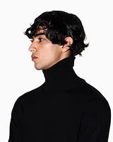 Armani Exchange - Wool Blend Turtleneck Sweater, Man, Black, Size: S