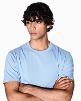 Armani Exchange - Regular fit T-shirt with logo, Man, Light Blue, Size: