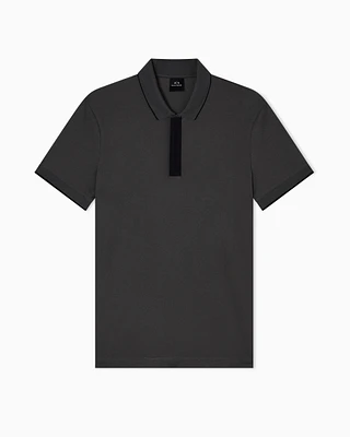 Armani Exchange - Slim fit polo with button insert, Man, Green, Size: