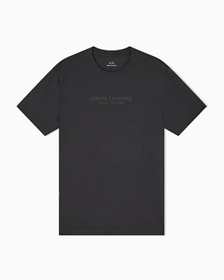 Armani Exchange - Regular fit T-shirt with logo, Man, Green, Size: