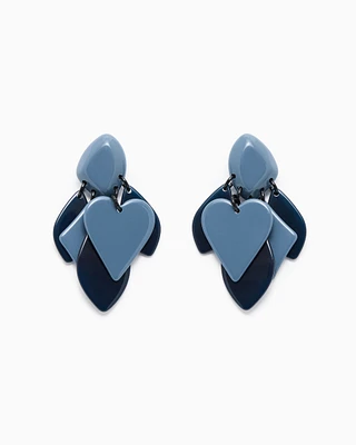 Emporio Armani - Earrings with Jeu de Cartes pendants, Woman, Blue, Size: TU