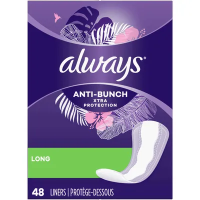 Always Anti-Bunch Xtra Protection Daily Liners Long Unscented, Anti Bunch Helps You Feel Comfortable