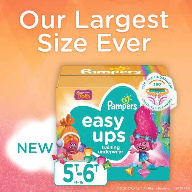Dropship Pampers Easy Ups Training Underwear Girls; Size 7 5T-6T; 52 Count  to Sell Online at a Lower Price