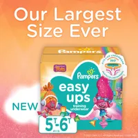 Pampers Easy Ups Training Underwear Girls Size 7 5T-6T 46 Count 