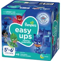 Pampers Easy Ups Training Underwear Boys Size 7 5T-6T 46 Count 
