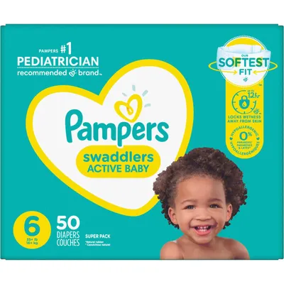 Pampers Swaddlers Active Baby Diapers Size 6 50 Count