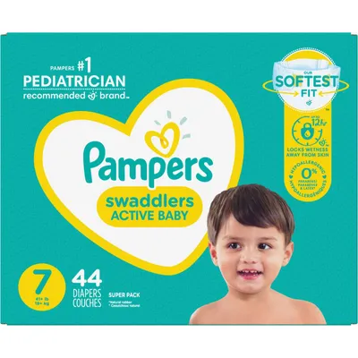 Pampers Swaddlers Active Baby Diaper Size 7 44 Count