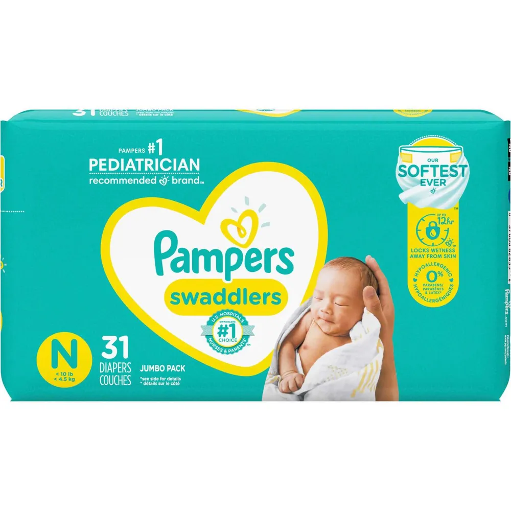 Pampers Swaddlers Softest Ever Diapers (Sizes: Newborn -7) - Sam's Club