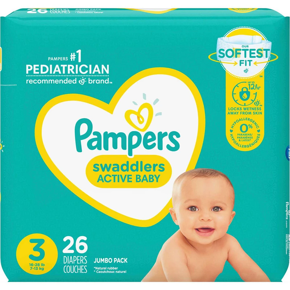 Pampers Swaddlers Active Baby Diaper Size 3