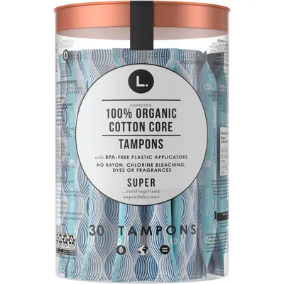 Organic Cotton Tampons - Super 30 Count