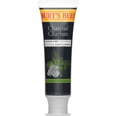 Burt’s Bees Toothpaste, Fluoride Free, Charcoal, Zen Peppermint, 105 mL