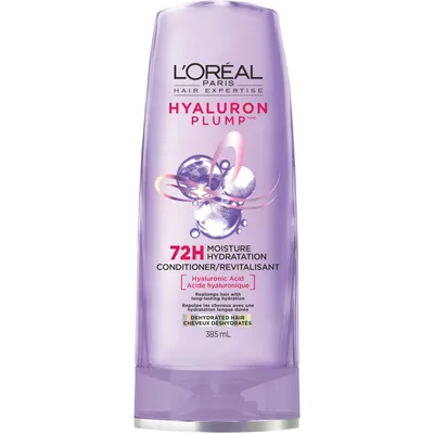 L'Oreal Paris Hair Expertise Hyaluron Plump Conditioner with Hyaluronic Acid for Dry Hair, Adds Moisture, For Hair Hydration