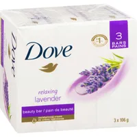 Dove Relaxing Beauty Bar for dry skin Lavender 106 g 3 count