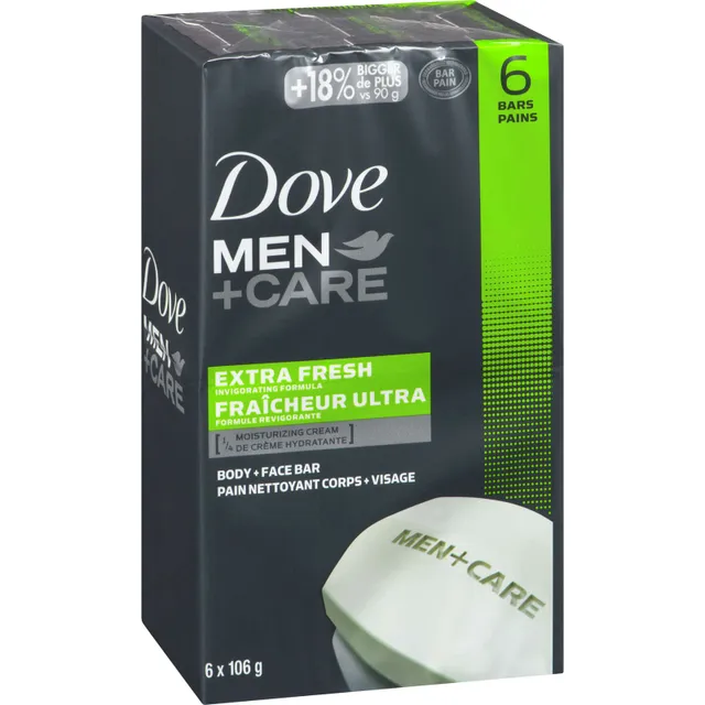 Dove Men Plus Care Extra Fresh Body and Face Bar Case