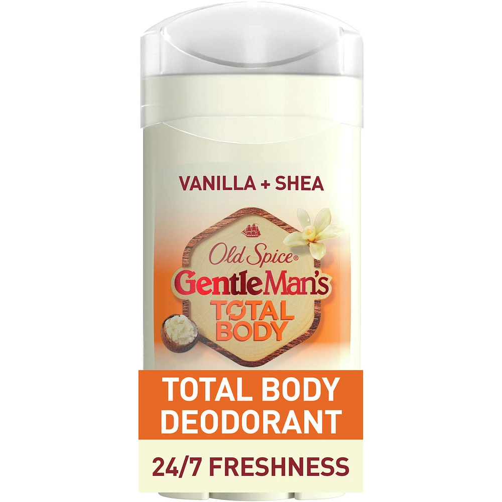 Total Body Deodorant Aluminum Free Vanilla + Shea Butter, 24/7 Freshness From Pits to Toes and Down Below / Dermatologist Tested Full Body Deodorant Stick