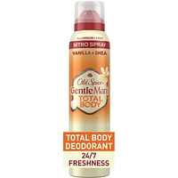 Total Body Deodorant Aluminum Free Spray Vanilla + Shea, 24/7 Freshness From Pits to Toes and Down Below // Dermatologist Tested Full Body Deodorant