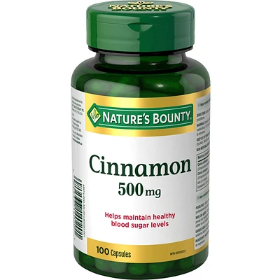 Cinnamon 500Mg Pills And Herbal Health Supplement Helps Maintain Blood Sugar Levels 