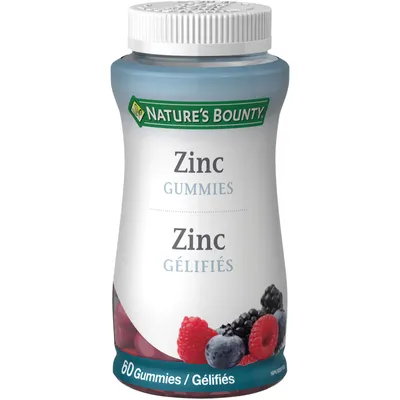 Nature's Bounty Zinc Gummies, Helps Maintain Immune Function, 60 Count