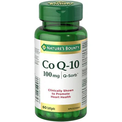 Nature's Bounty Co Q10 100Mg Pills Supplement Promotes Heart Health 60 Softgels