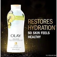 Fresh Outlast Paraben Free Body Wash with Rejuvenating Notes of Pineapple and Coconut Water