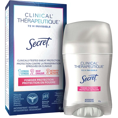 Clinical Strength Invisible Solid Antiperspirant and Deodorant for Women, Protecting Powder