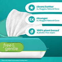 Free & Gentle 100% Plant-Based Fragrance Free Baby Wipes