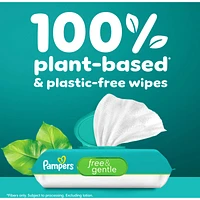 Free & Gentle 100% Plant-Based Fragrance Free Baby Wipes