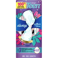 Radiant Teen Pads, Size 3, Extra Heavy, with Wings, Unscented