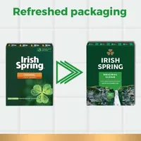 Irish Spring Original Clean Deodorant Bar Soap for Men, 104.7 g, 3 Pack