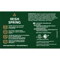 Irish Spring Moisture Blast Deodorant Bar Soap for Men, 104.7 g, 6 Pack