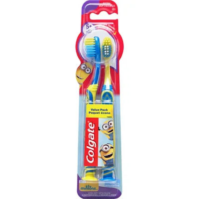 Colgate Kids Minions Extra Soft Toothbrush with Suction Cup - 2 Count