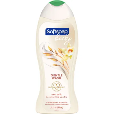 Softsoap Oat Milk & Vanilla Body Wash, Hypoallergenic Body Wash for Sensitive Skin, 591ml