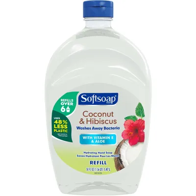 Softsoap Moisturizing Liquid Hand Soap Refill, Coconut & Hibiscus - 1.47 L