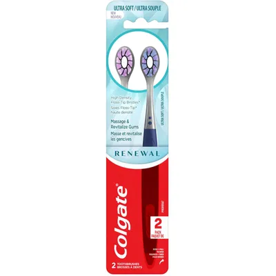 Colgate Renewal Manual Toothbrush - 2pk