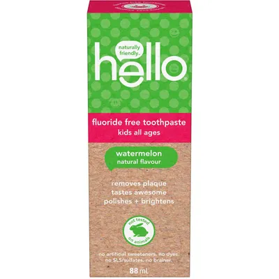 Hello Watermelon All Ages Kids Fluoride Free Toothpaste - 88 mL