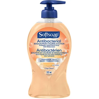 Softsoap Antibacterial Liquid Hand Soap Pump, Crisp Clean - 332 ML