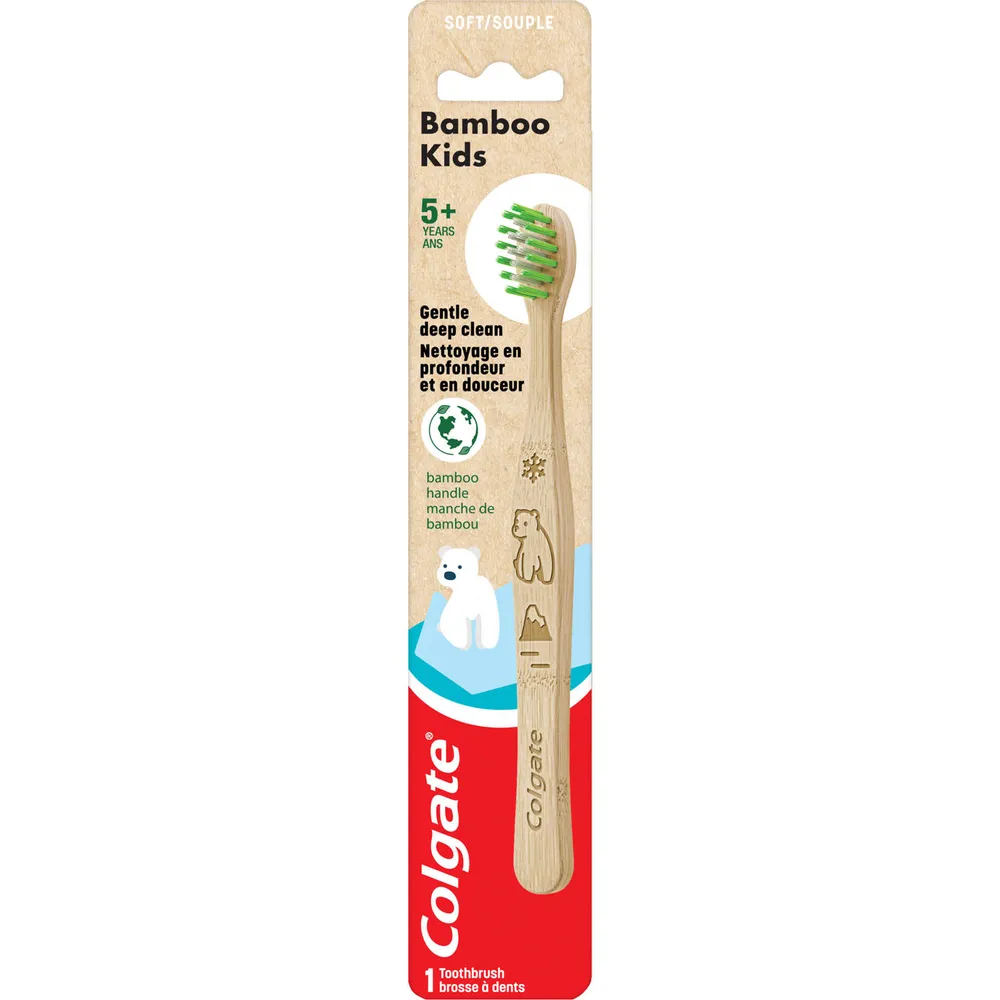 Colgate Kids Bamboo Toothbrush, Soft Kids Toothbrush