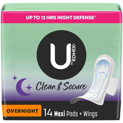 Security Maxi Pad With Wings, Overnight, Unscented