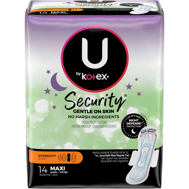 U By Kotex Security Maxi Pads Overnight - 40 CT U by Kotex(36000014600):  customers reviews @