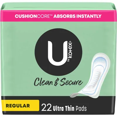 Security Ultra Thin Pads, Regular, Unscented