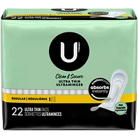 Security Ultra Thin Pads, Regular, Unscented