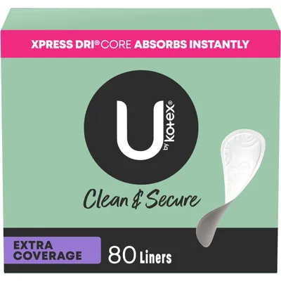 Security Lightdays Panty Liners, Light Absorbency, Extra Coverage, 80 ct