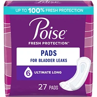 Incontinence Pads, Ultimate Absorbency, Long